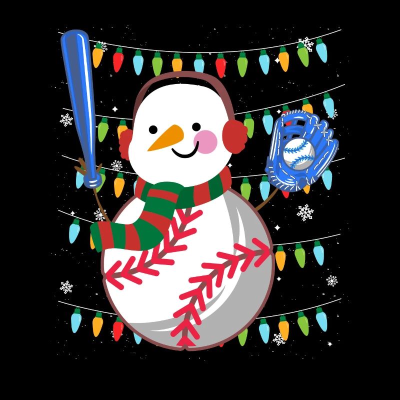 Baseball Snowman Baseball Player