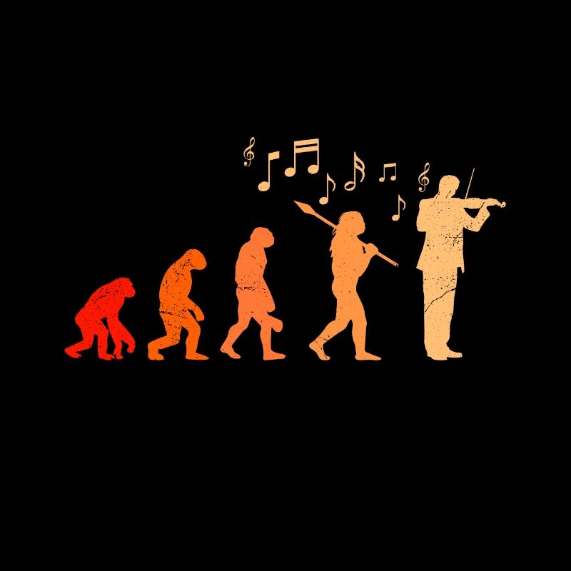 Evolution Musiker der Weg zur Geige