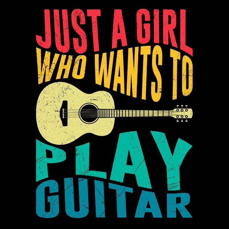 Musikerin Nur ein Mädchen das spielt gerne Gitarre
