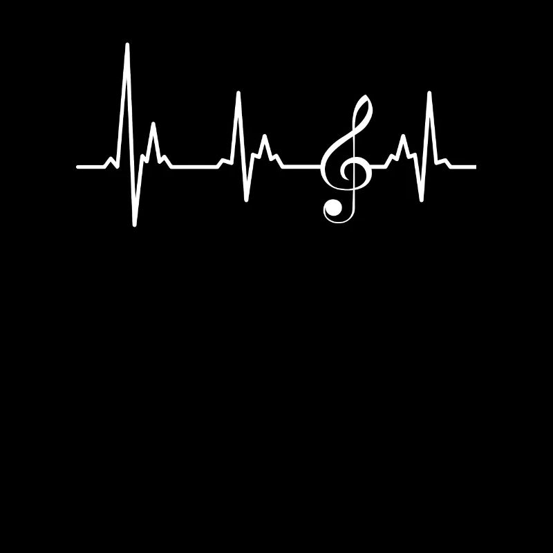 Clef mon coeur bat pour des notes de musique