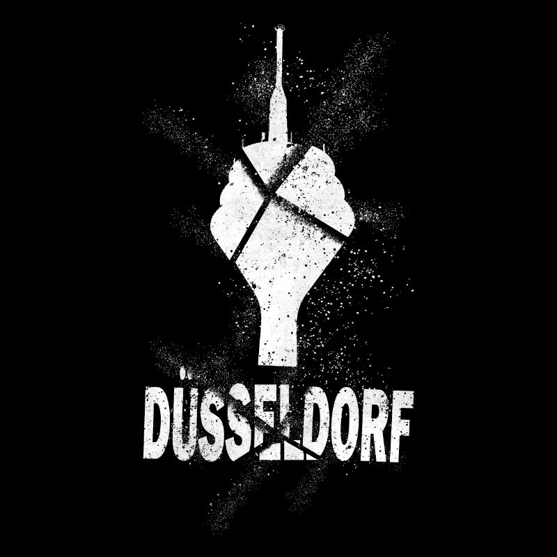 Dusseldorf Germany TV Tower Grunge Splash