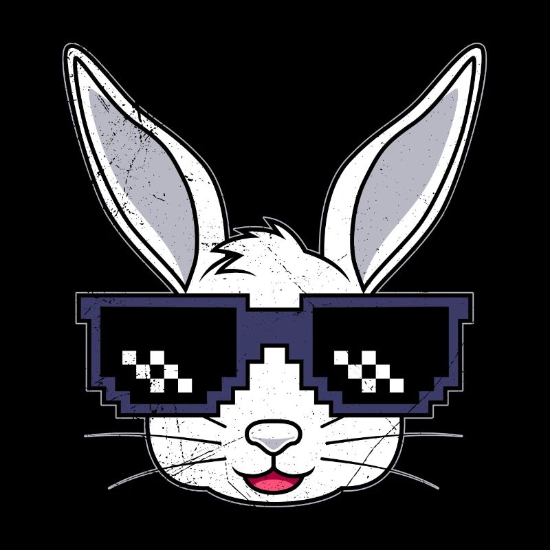 Hasengesicht Cooler Osterhase mit Brille