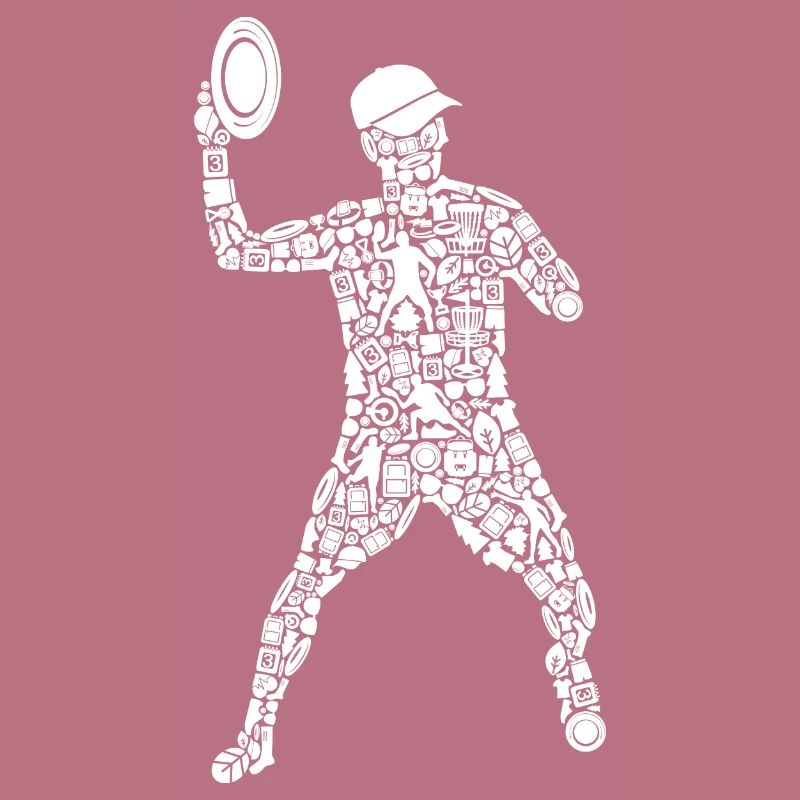 Disc Golf Player Symbols Silhouette Disc Golf