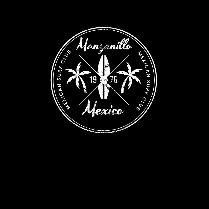Rétro Manzanillo Mexico Beach Vacances Souvenir