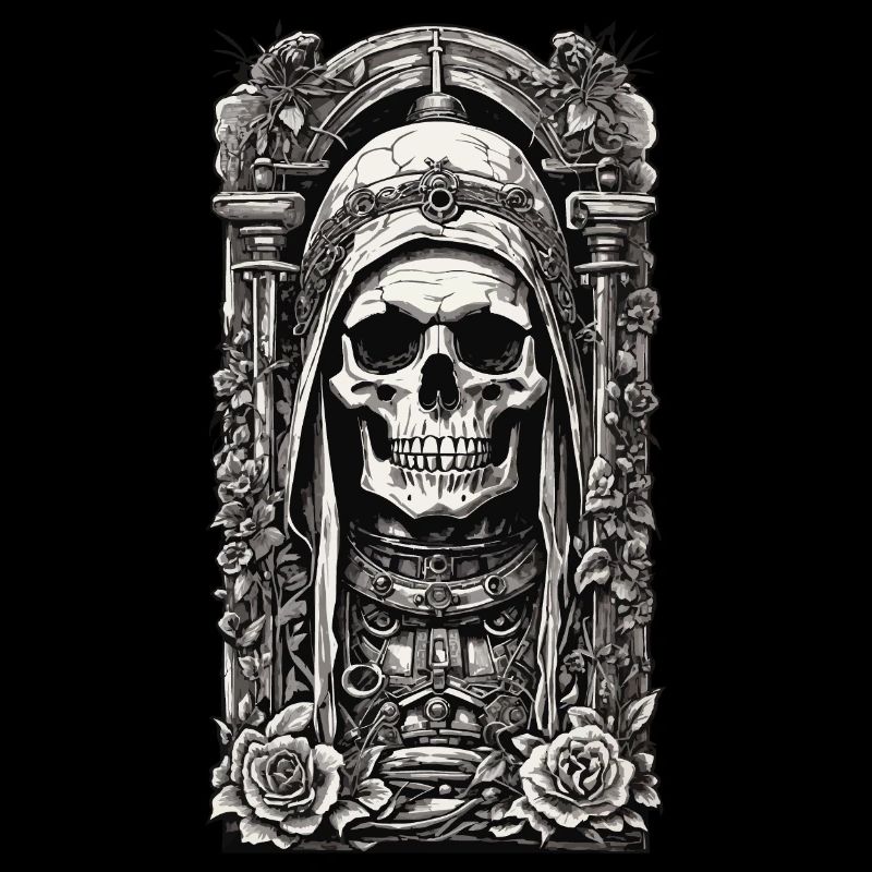 Gothic Elegance Skeleton Vintage Monument