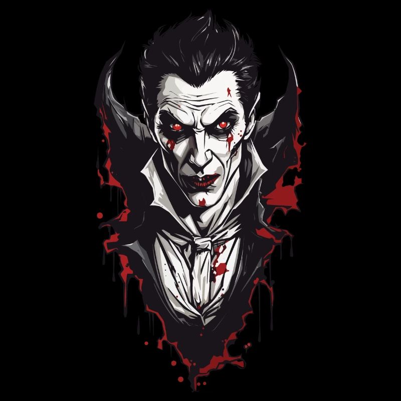 Nostalgique Vampire Retro Horror Design esthétique