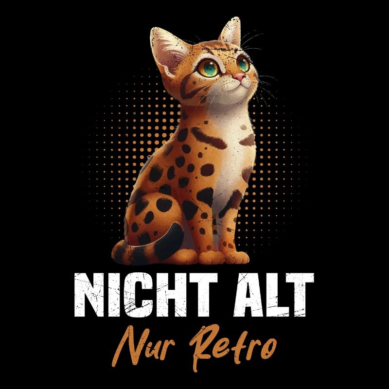 Chat du Bengale JE NE SUIS PAS VIEUX JUSTE RÉTRO Drôle