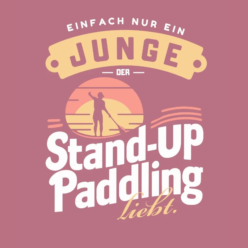 Junge, der Stand-up-Paddling liebt