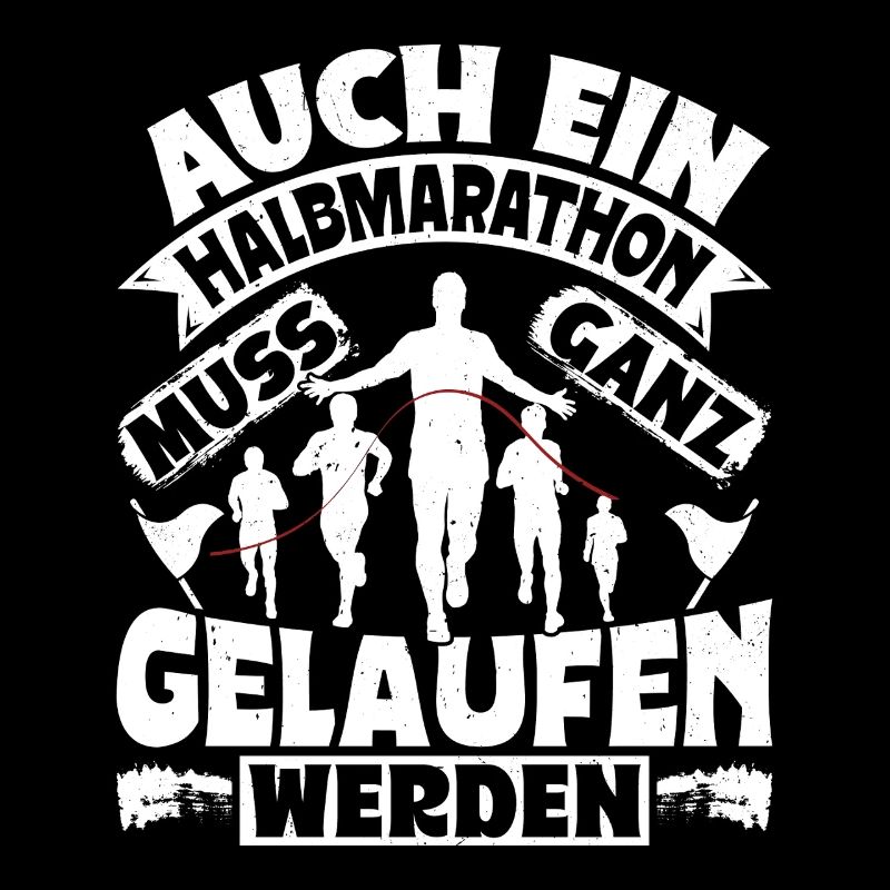Läufer AUCH EIN HALBMARATHON MUSS GELAUFEN WERDEN