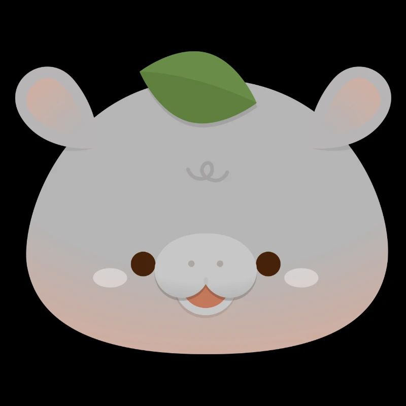 Hippopotame pygmée Soutien émotionnel Feuille