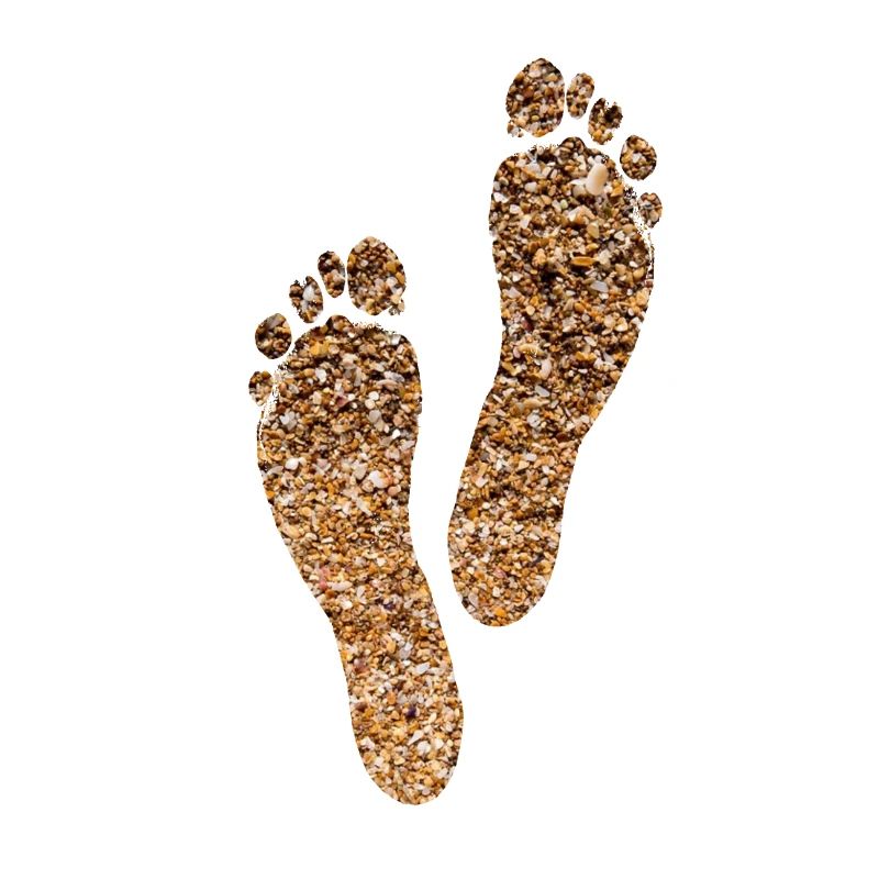 PLAGE DE SABLE PIEDS NUS