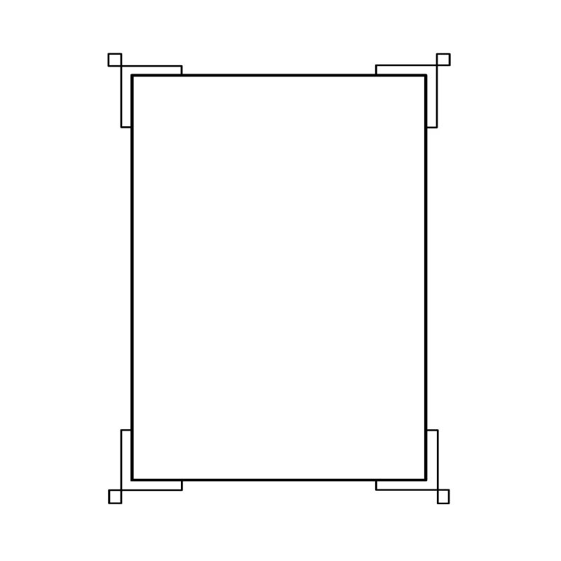Black border with lines basic text