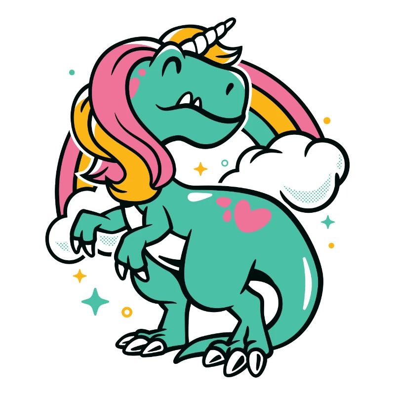 Unicornasaurus T Rex Einhorn Dinosaurier