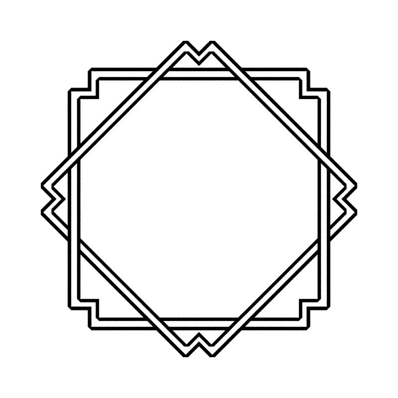 Black Square Frame Decoration