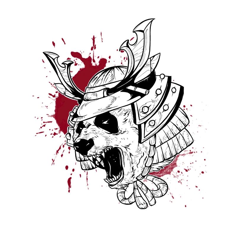 Panda Samurai Trash Stil