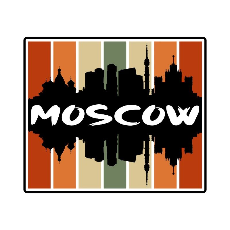 Moscou Russie Skyline Silhouette Souvenir de voyage