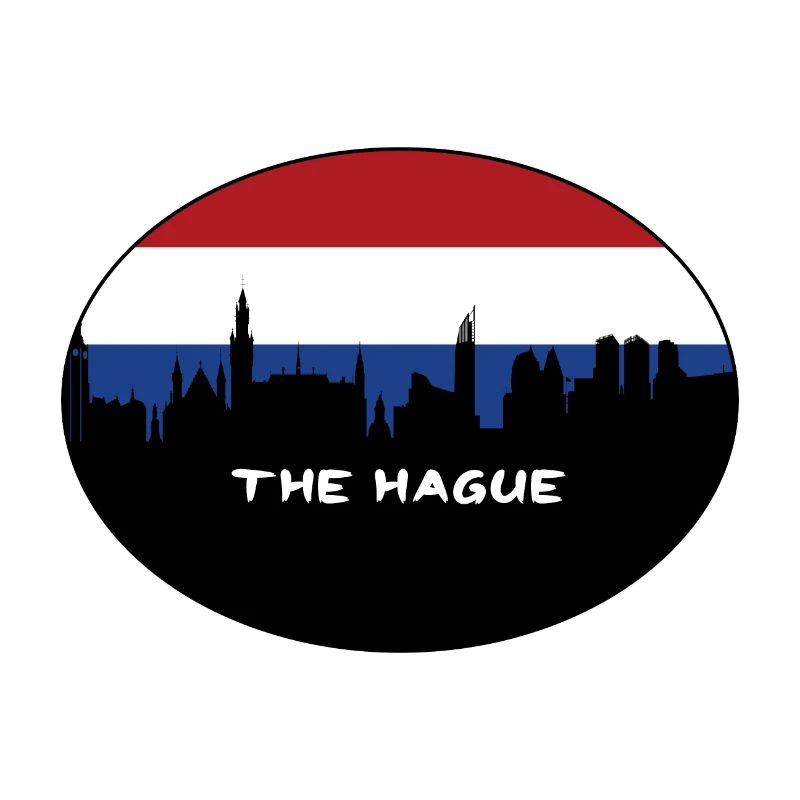 La Haye Pays-Bas Drapeau Skyline Silhouette Trav