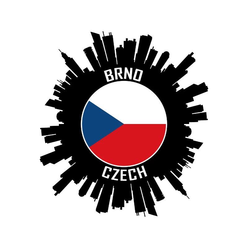 Brno Skyline Drapeau tchèque Souvenir de voyage