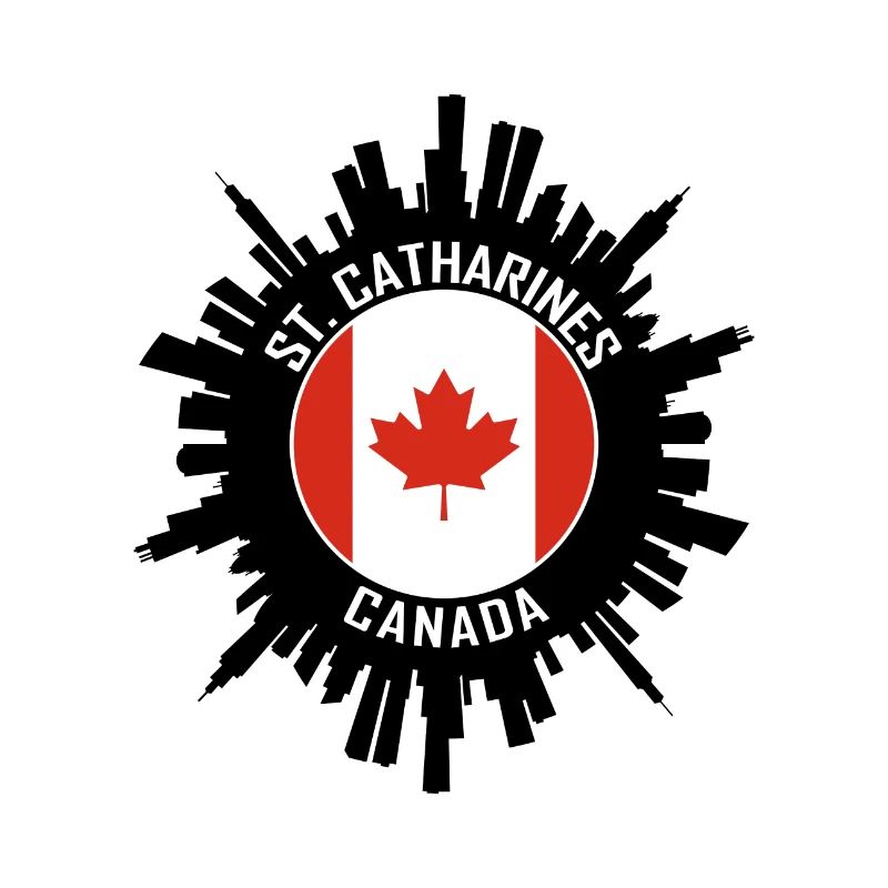 Souvenir de voyage Skyline Canada Flag de St. Catharines