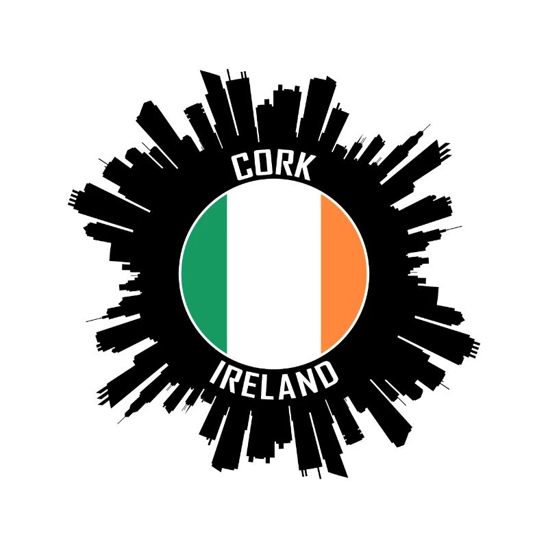 Cork Skyline Irlande Flag Souvenir de voyage