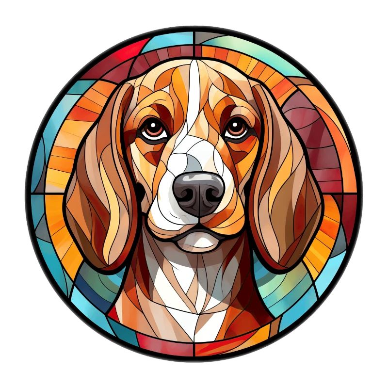 Beagle Hunderasse Aquarellglas