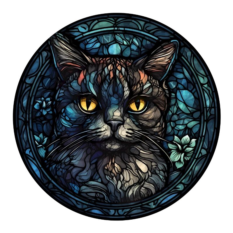 Pixie Bob Katzenrasse Aquarellglas