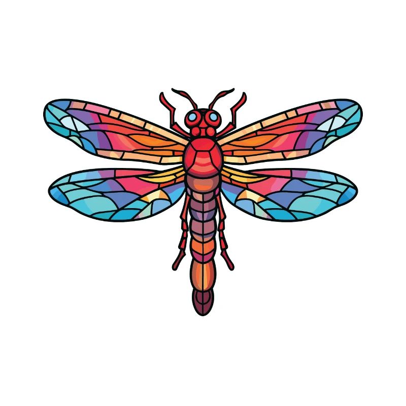 Libellule Aquarelle colorée Illustration d’animaux