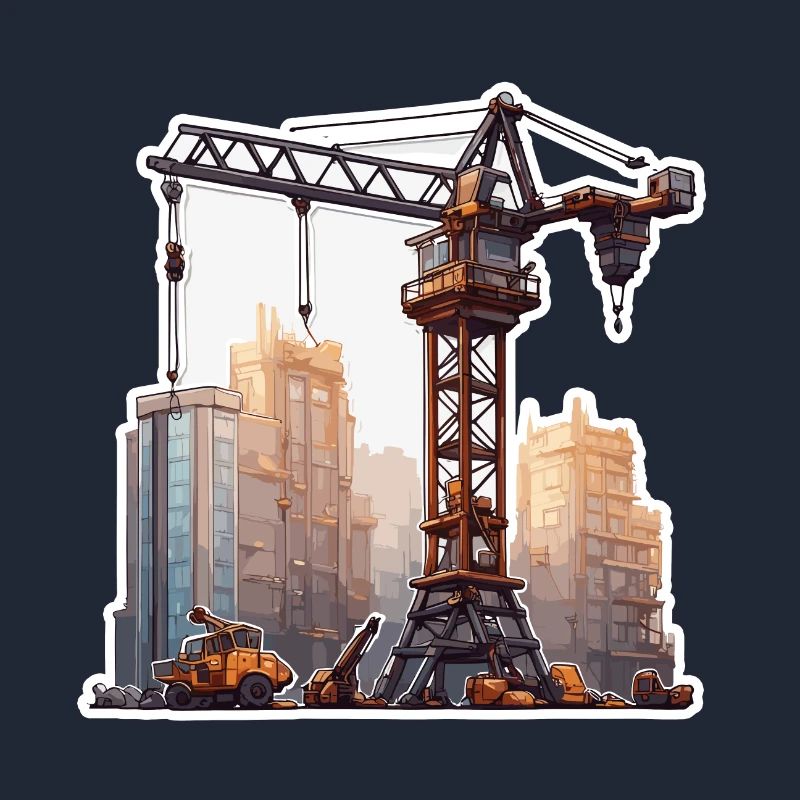 Crane / construction site / winch / crane system