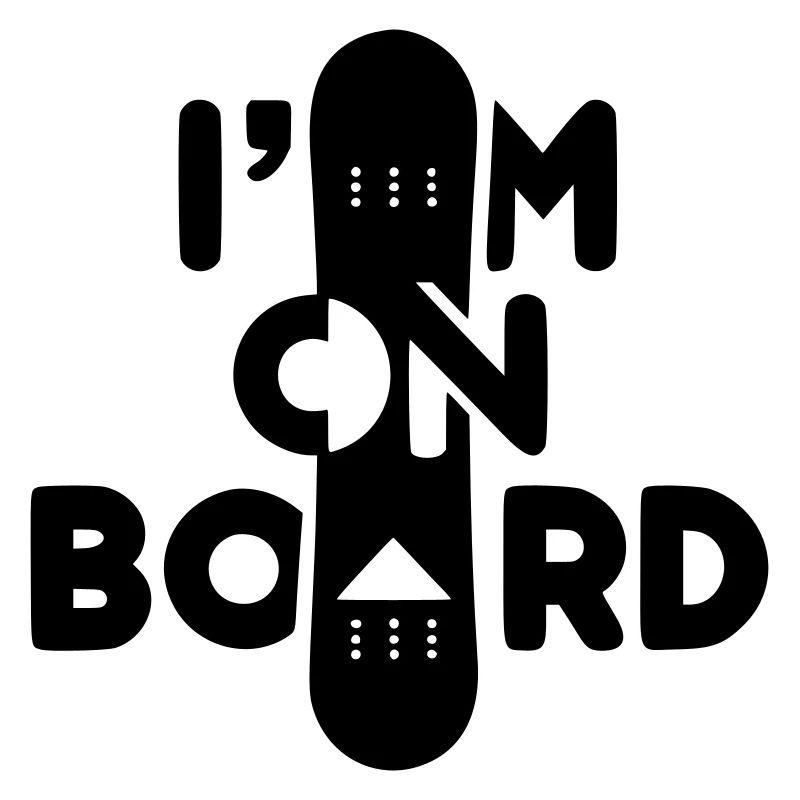 Ich bin an Bord -Snowboard