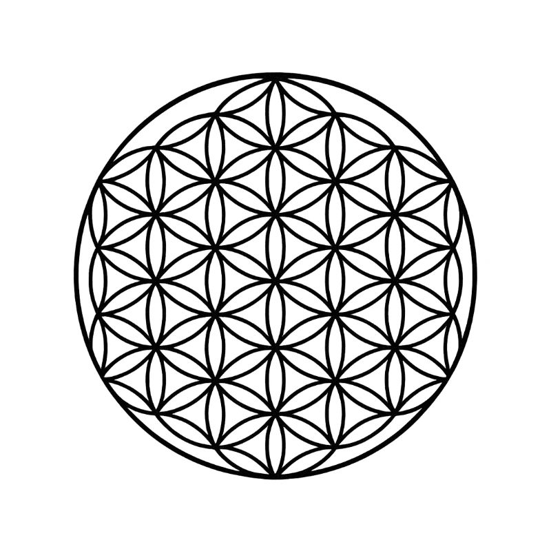 Conception de cercle de fleur de vie