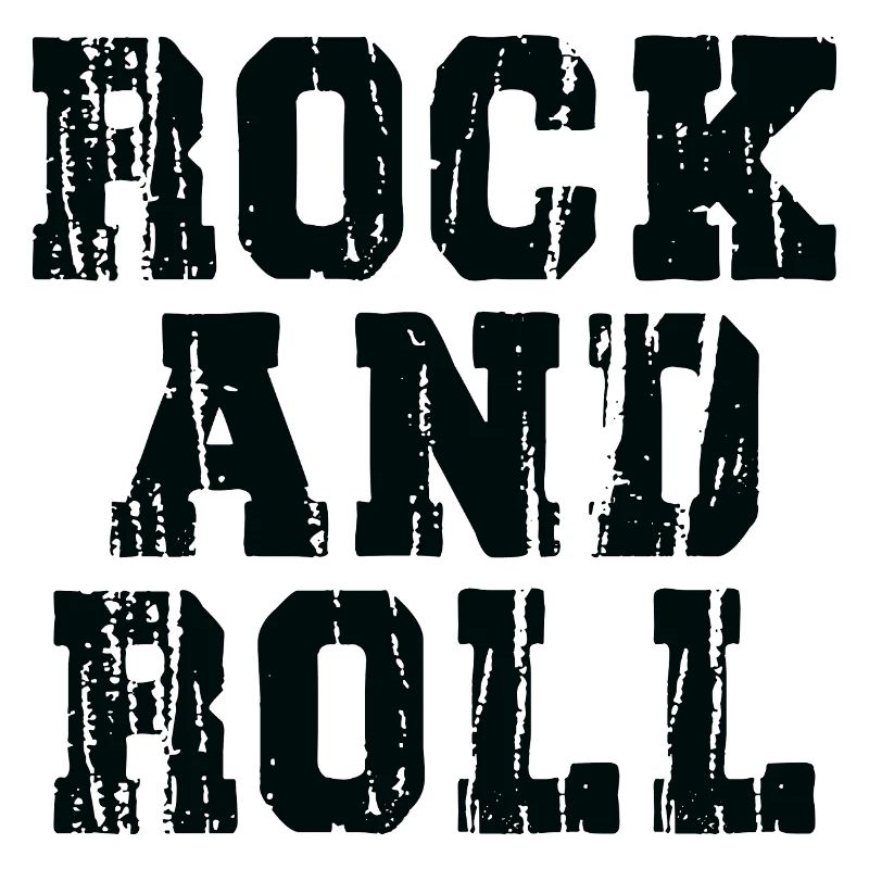 Rock and Roll Distressed bold Typography Design