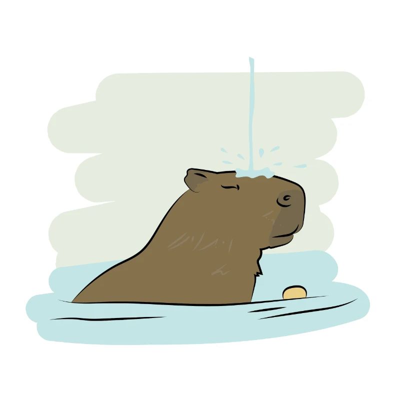 Design d’illustration « Baisers de Capybara »