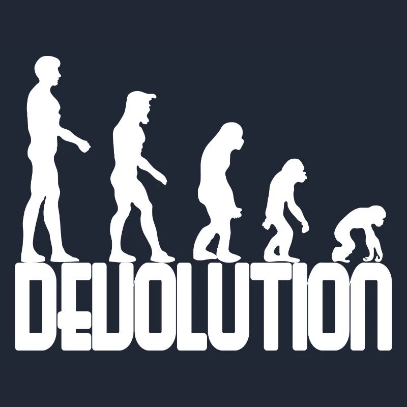 Devolution Evolution schlichtes Design