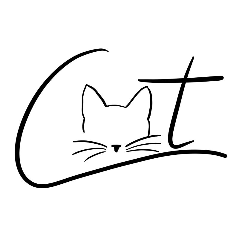 Cat logo with cat