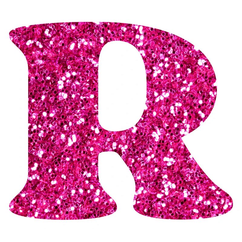 Glitzer rosa Buchstabe r
