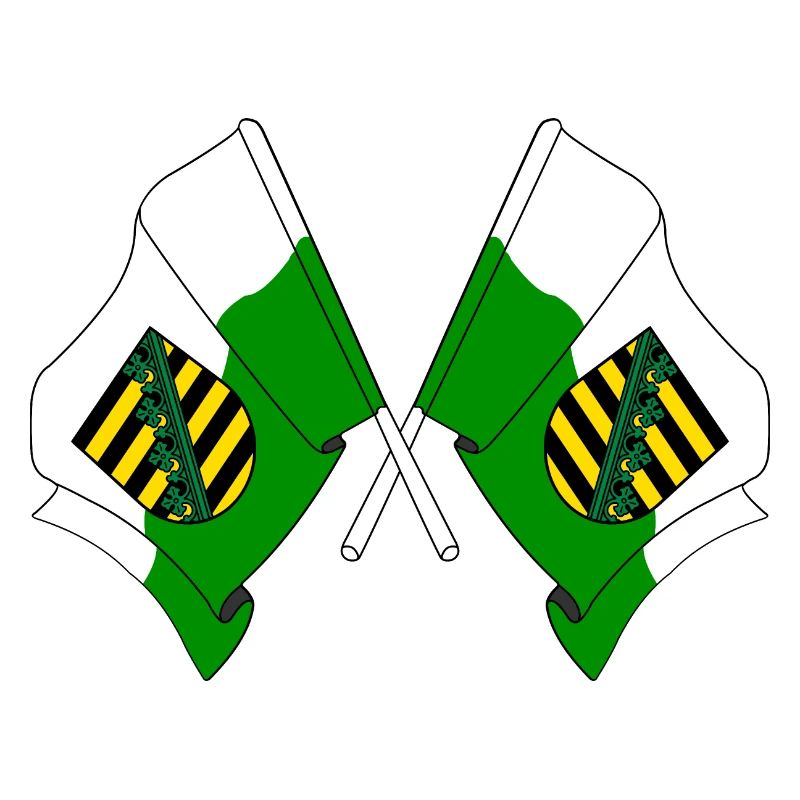 Deux drapeaux de Saxe