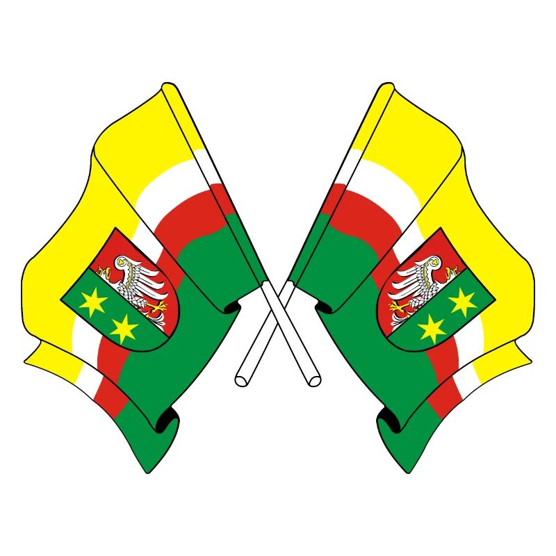 Deux drapeaux Lubusz