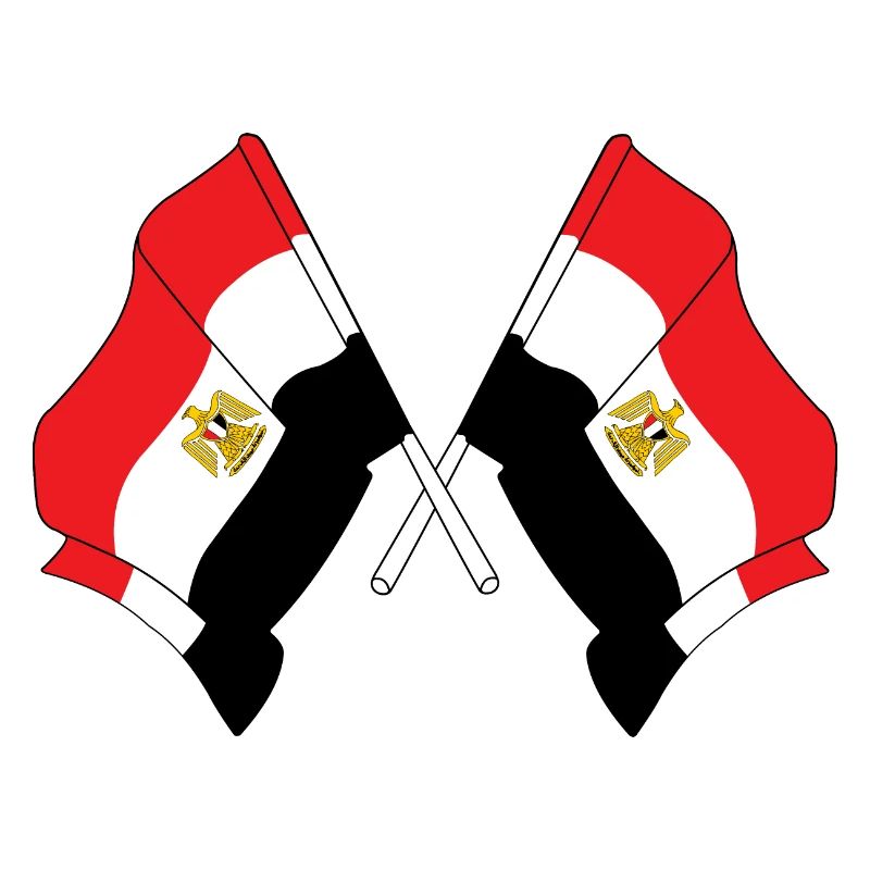 Two flags Egypt