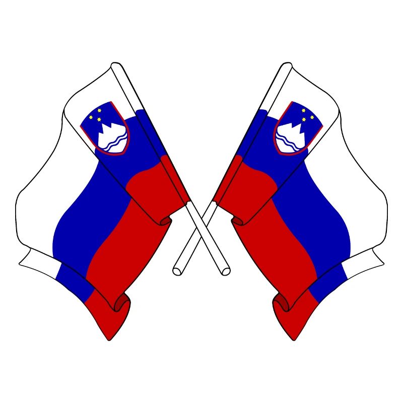 Deux drapeaux Slovénie