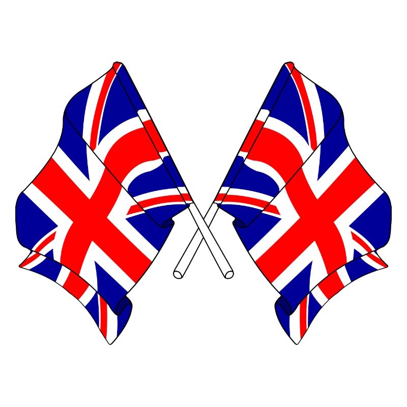 Two flags Great Britain
