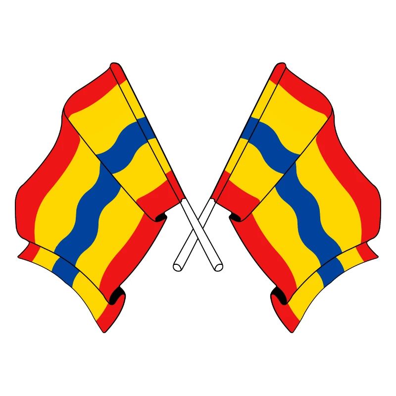 Deux drapeaux de la province d'Overijssel
