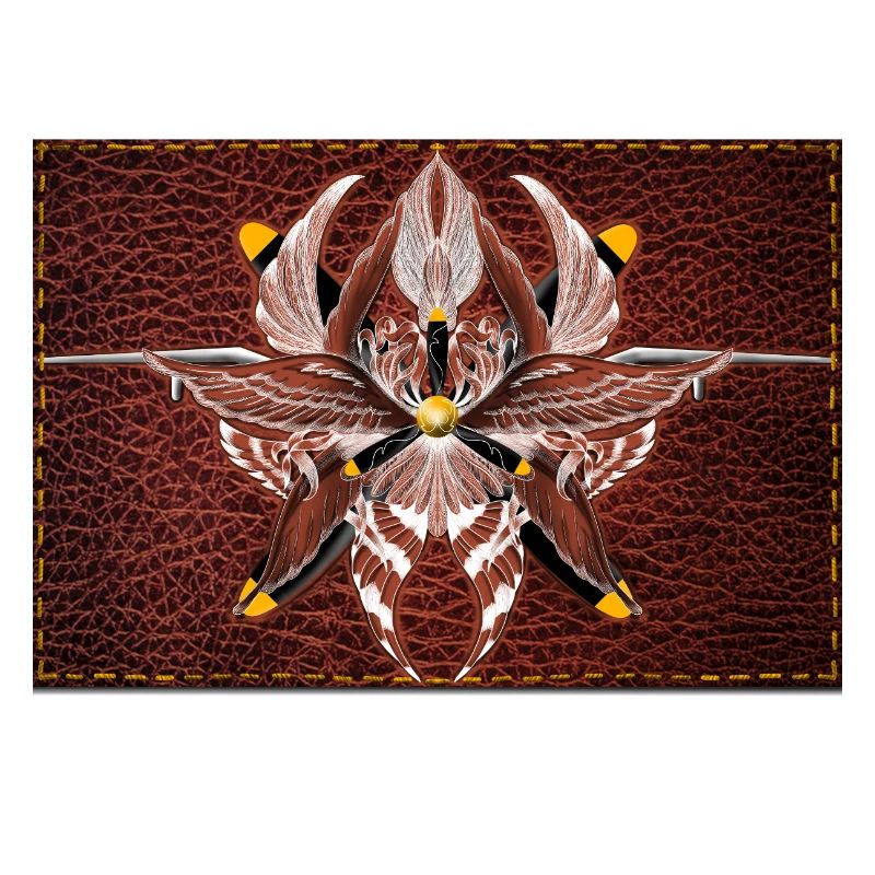 Mandala Firewing sur aspect cuir