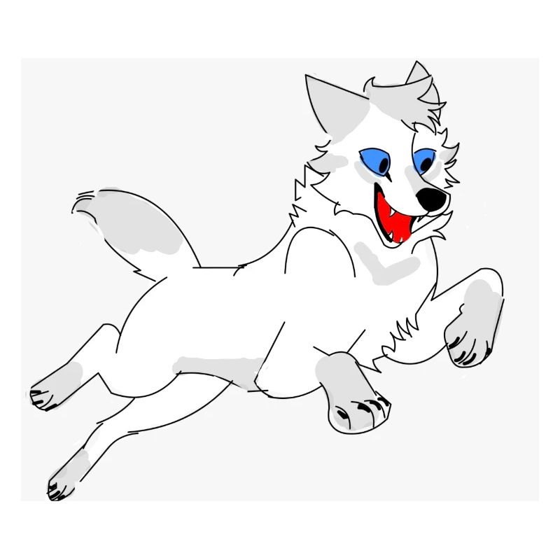 springender Wolf