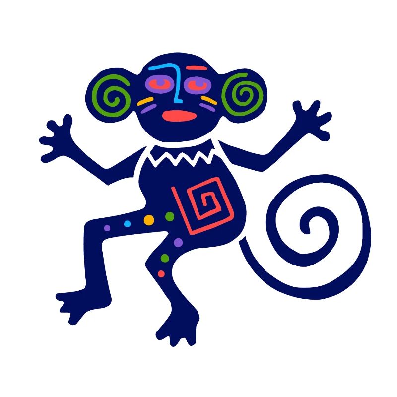 Ancient Mexican Symbol, Monkey, Monkey