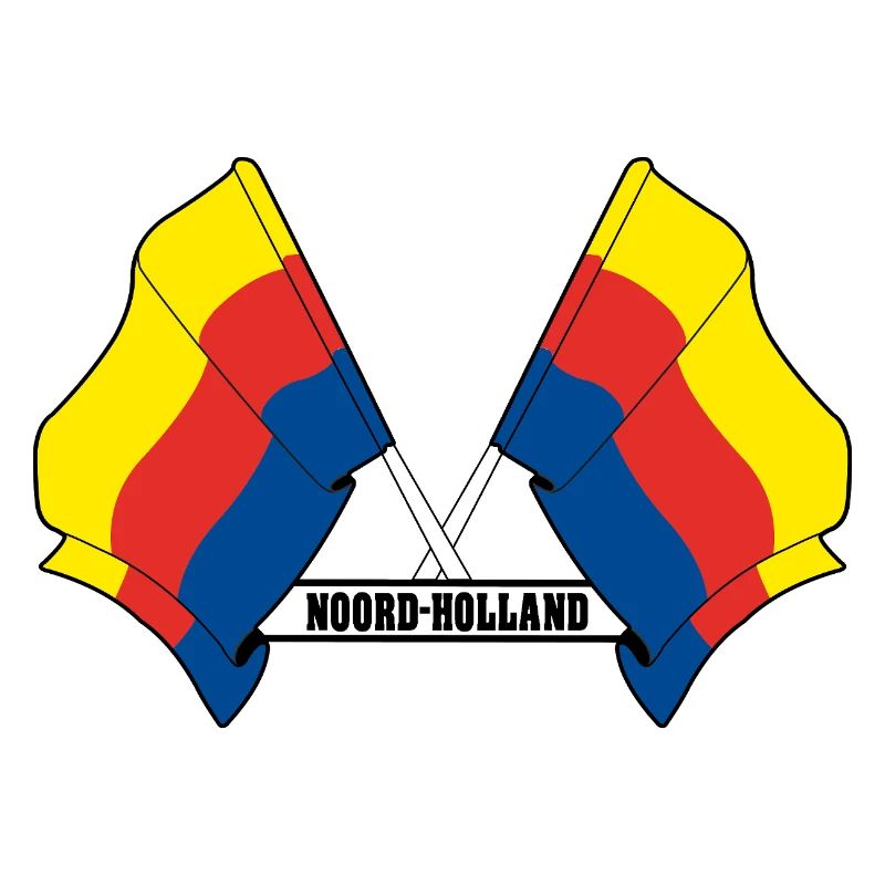 Two flags text NORTH HOLLAND