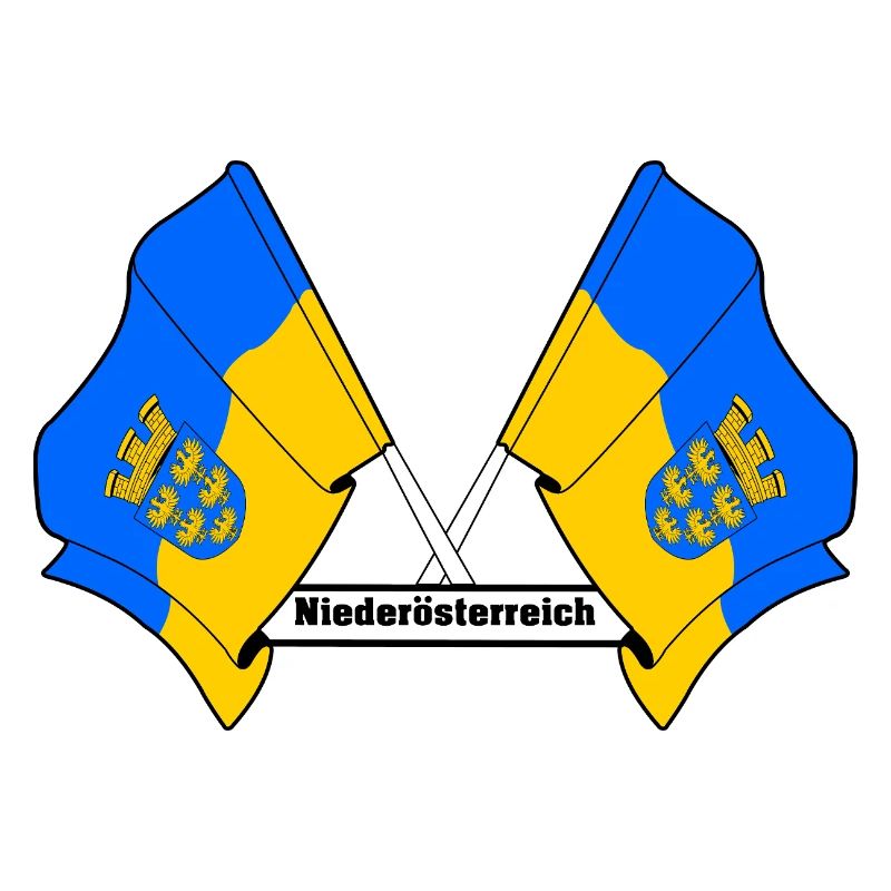 Lower Austria Flag with Text