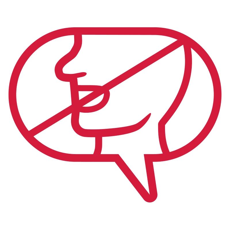 No Communicating Icon Speech Bubble