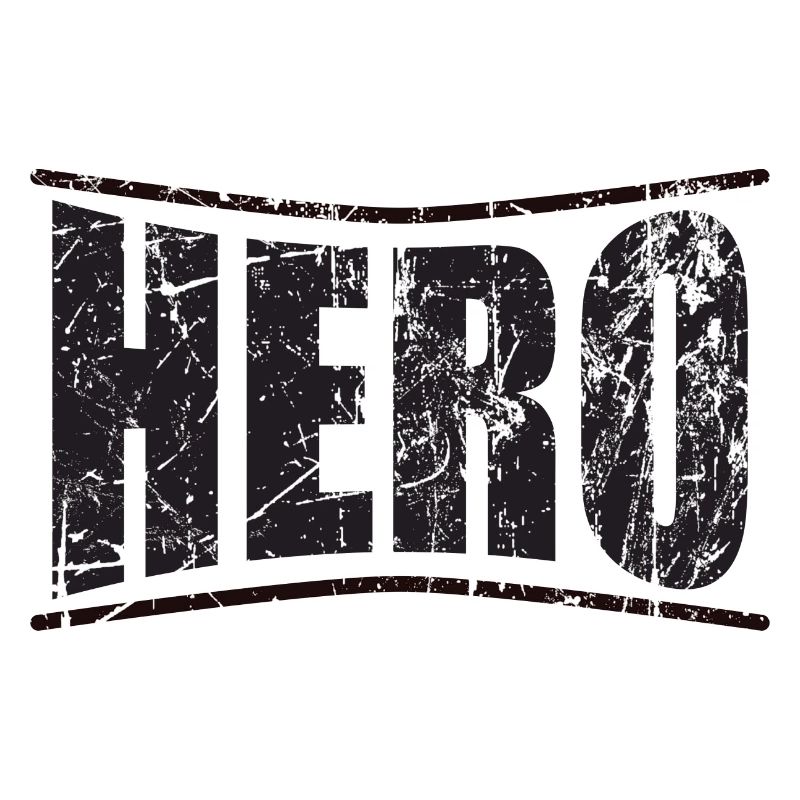 Held Held Held Héroe héros monochromer Text
