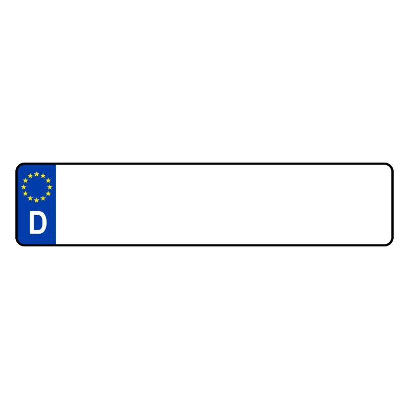 plaque d'immatriculation D