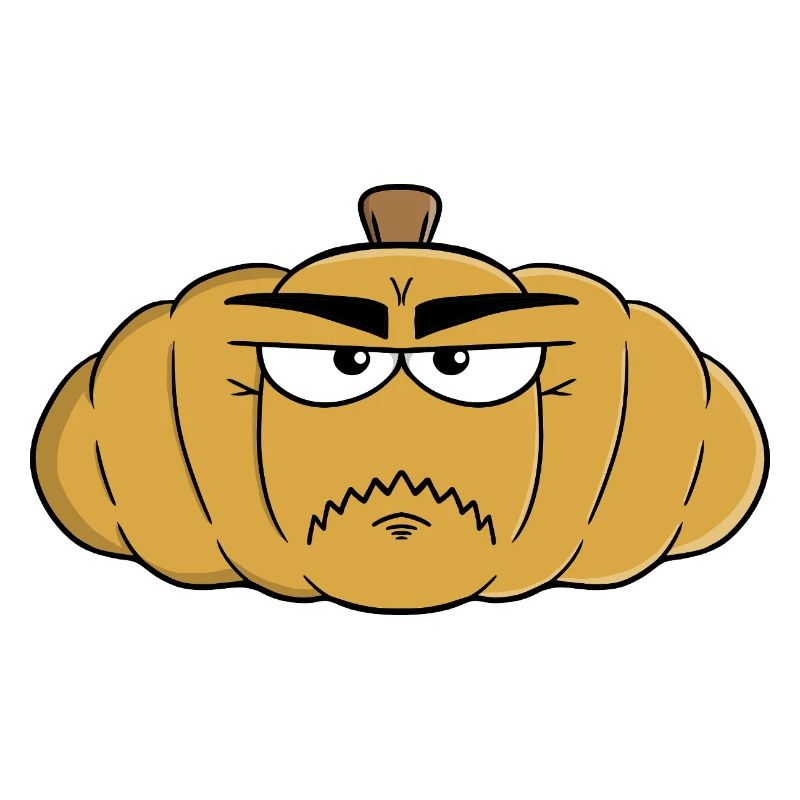 Expressive Furious Grumpy Pumpkin